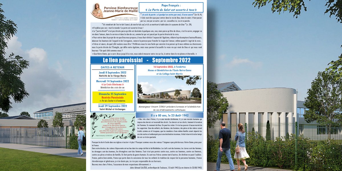 Le lien paroissial - septembre 2022