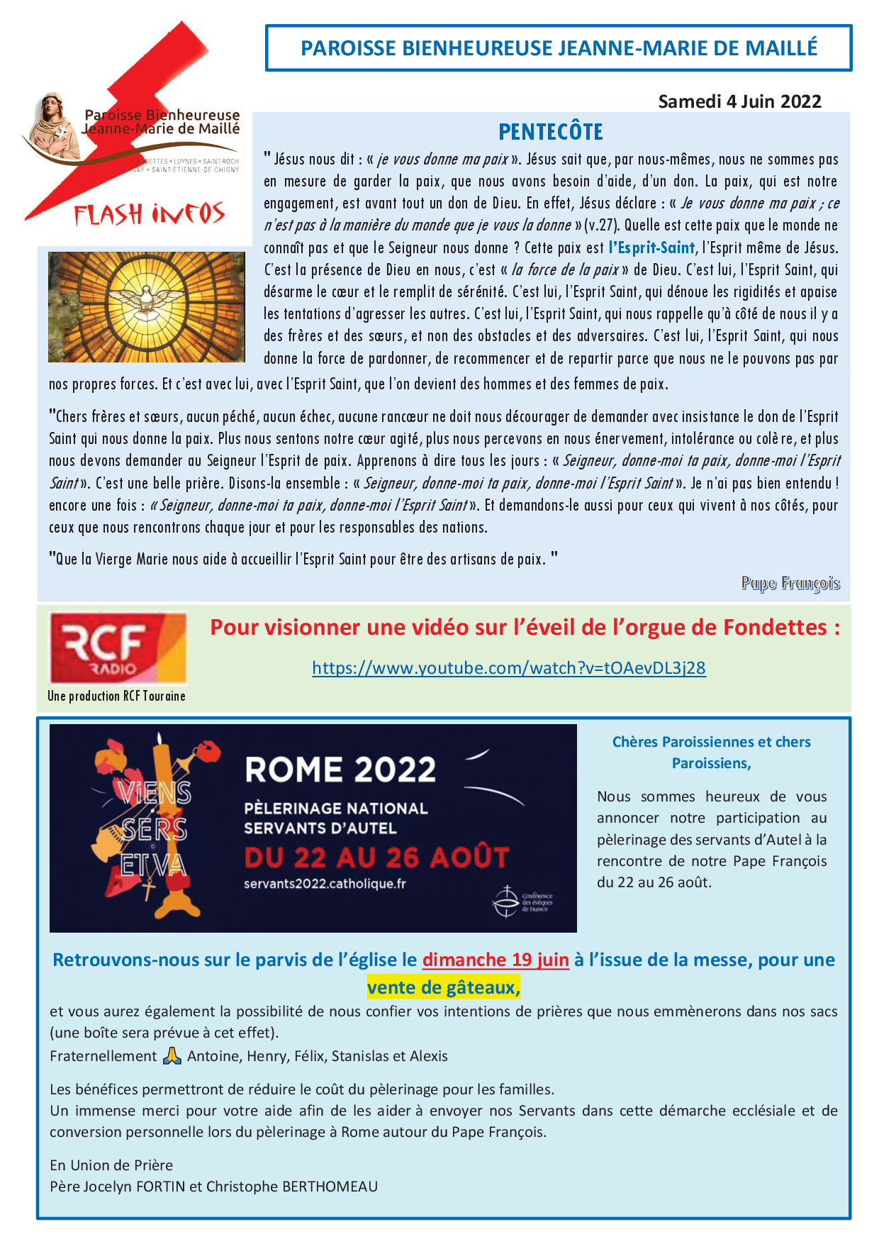 Flash infos - Samedi 4 juin 2022